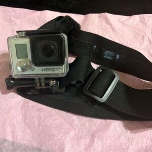 GoPro HERO+ Silver and Black Camera with Strap
